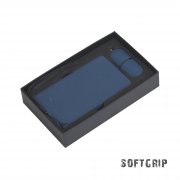 Набор "Камень" на 2 предмета, 4000 mAh /16Gb, с покрытием soft grip темно-синий