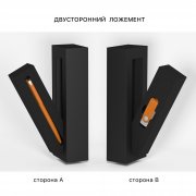 Набор ручка "Jupiter" + флеш-карта "Vostok" 16 Гб в футляре, покрытие soft touch оранжевый