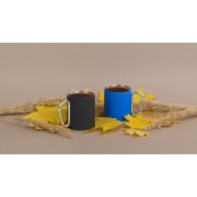 Кружка с карабином "Юта", покрытие soft touch, 0,3 л. синий