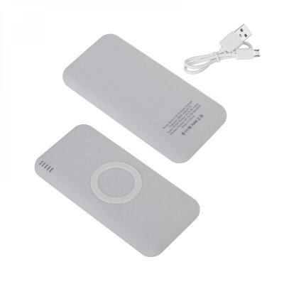 Набор "Камень" на 2 предмета, 8000 mAh /16Gb, с покрытием soft grip серый с черным