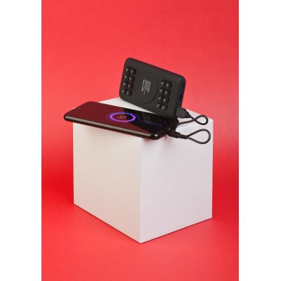 Беспроводное зарядное устройство "Ten SOFTTOUCH", 10000 mAh черный
