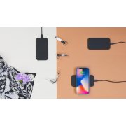 Настольное беспроводное зарядное устройство "Slim SOFTTOUCH" черный