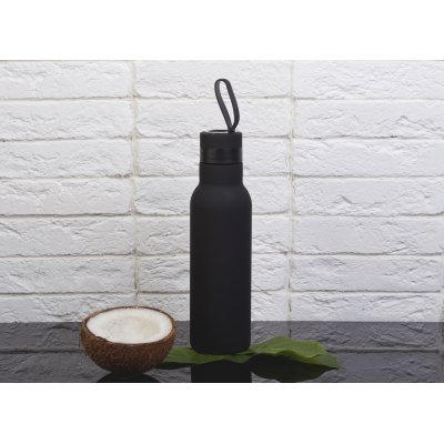 Бутылка для воды "Фитнес", покрытие soft touch, 0,7 л. черный