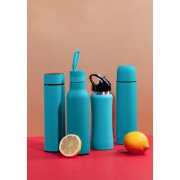 Бутылка для воды "Фитнес", покрытие soft touch, 0,7 л. бирюзовый