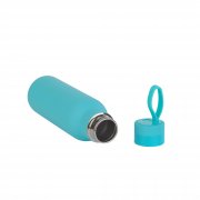 Бутылка для воды "Фитнес", покрытие soft touch, 0,7 л. бирюзовый