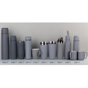 Бутылка для воды "Фитнес", покрытие soft touch, 0,7 л. серый