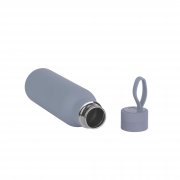 Бутылка для воды "Фитнес", покрытие soft touch, 0,7 л. серый