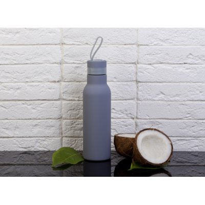 Бутылка для воды "Фитнес", покрытие soft touch, 0,7 л. серый