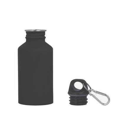 Бутылка для воды "Финиш", покрытие soft touch, 0,5 л. черный