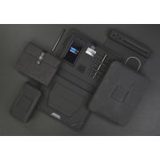 Мобильный офис с беспроводным зарядным устройством 5000 mAh серый с черным