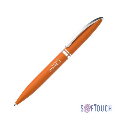 Ручка шариковая "Rocket", покрытие soft touch оранжевый