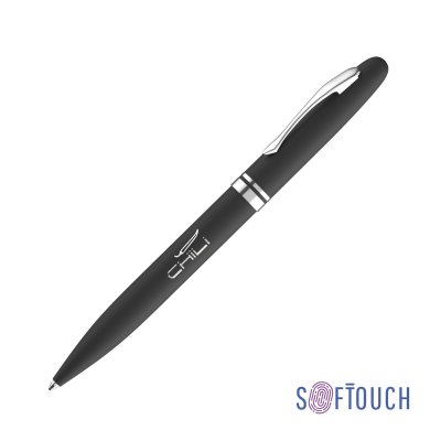 Ручка шариковая "Moon", покрытие soft touch черный