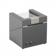 Шкатулка из дерева для часов с подзаводом черный с серым