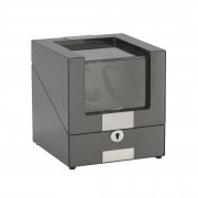 Шкатулка из дерева для часов с подзаводом черный с серым