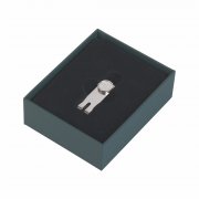 Зажим для денег, вставка перламутр белый с серебром