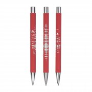 Ручка шариковая "Aurora", покрытие soft touch красный