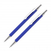 Набор "Ray" (ручка+карандаш), покрытие soft touch синий