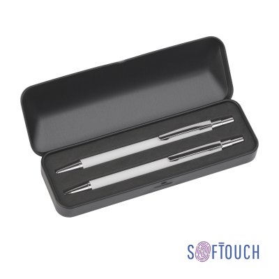 Набор "Ray" (ручка+карандаш), покрытие soft touch белый