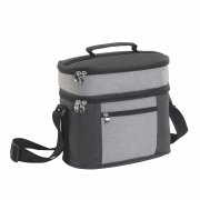 Набор для пикника "Шотландия" на 2 персоны с холодильным отделением серый с черным