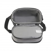 Набор для пикника "Шотландия" на 2 персоны с холодильным отделением серый с черным