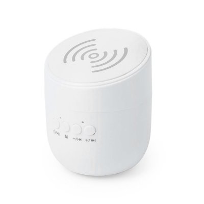 Bluetooth колонка со встроенной беспроводной зарядкой Dortam белый