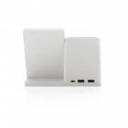 Док-станция Ontario для беспроводной зарядки с подставкой для ручек, 5W, белый