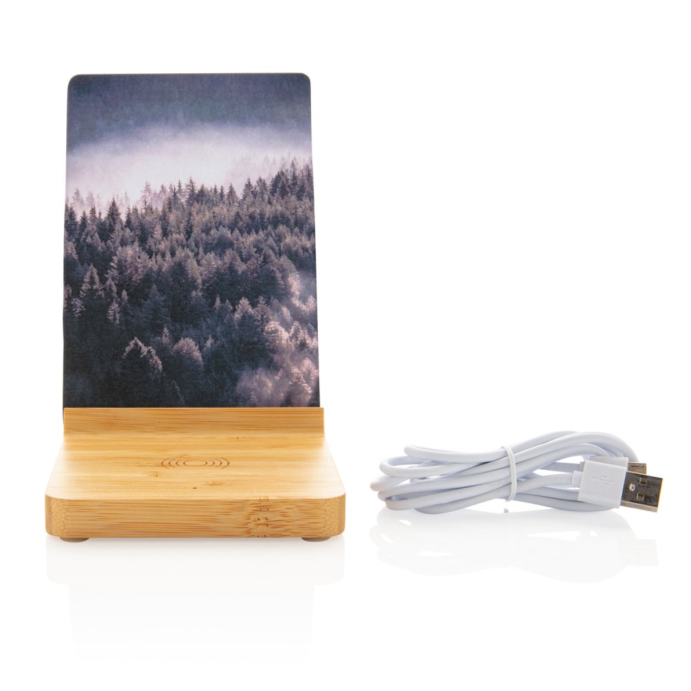 Док-станция для беспроводной зарядки с фоторамкой Bamboo, 5 Вт арт. P308.139 Док-станция для беспроводной зарядки с фоторамкой Bamboo, 5 Вт арт. P308.139