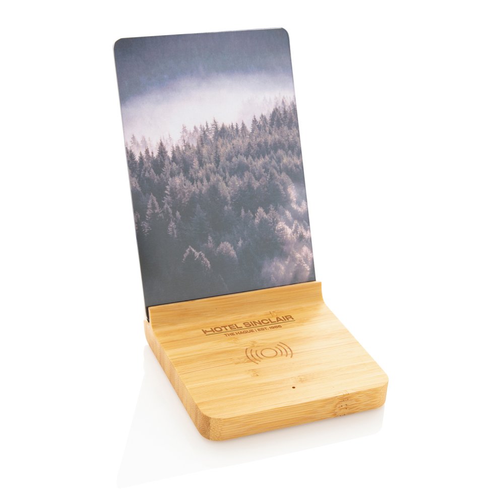 Док-станция для беспроводной зарядки с фоторамкой Bamboo, 5 Вт арт. P308.139 Док-станция для беспроводной зарядки с фоторамкой Bamboo, 5 Вт арт. P308.139