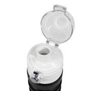 Бутылка для воды складная с карабином SPRING, 550/250 мл, силикон Черный арт. 29800/35 Бутылка для воды складная с карабином SPRING, 550/250 мл, силикон Черный арт. 29800/35