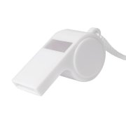 Свисток Судья, белый, 5x2,4х1,9см, пластик,текстиль белый