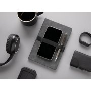 Блокнот Deluxe в твердом переплете из PU с держателем для телефона и ручки, А5 арт. P774.232