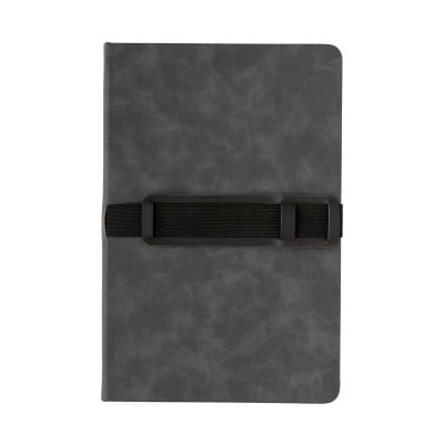 Блокнот Deluxe в твердом переплете из PU с держателем для телефона и ручки, А5 арт. P774.232