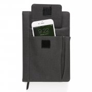 Блокнот для записей в обложке с отделением для телефона