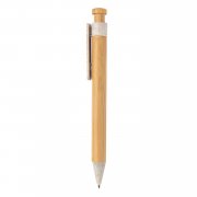 Бамбуковая ручка с клипом из пшеничной соломы
