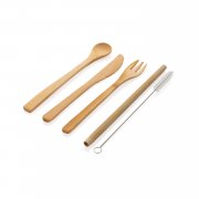 Многоразовый эко-набор столовых приборов Bamboo