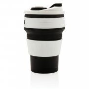 Складная силиконовая термокружка, черная