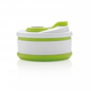 Складная силиконовая термокружка, зеленая