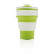 Складная силиконовая термокружка, зеленая