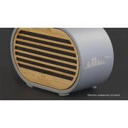 Bluetooth колонка "Stonehenge" 5Вт с беспроводным зарядным устройством, камень/бамбук серый/бежевый