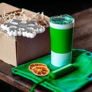 Набор ACTIONLIFE: термокружка, шапка, украшение, зарядное устройство, коробка, светло-зеленый светло-зеленый