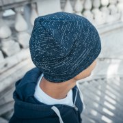 Шапка вязаная SHINE светоотражающая из материала rPET/рециклированного полиэстера Темно-синий