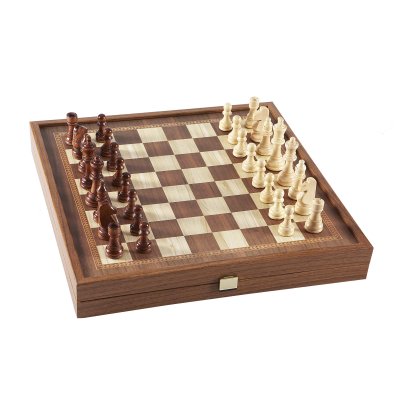 Набор игр 3 в 1 (шахматы, нарды, шашки) коричневый