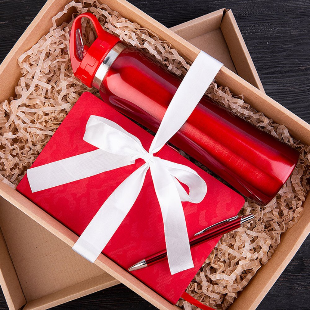 Набор подарочный SUNSHINE: бутылка для воды, бизнес-блокнот, ручка, коробка со стружкой, зеленый зеленый арт. 35043/15 Набор подарочный SUNSHINE: бутылка для воды, бизнес-блокнот, ручка, коробка со стружкой, зеленый зеленый арт. 35043/15