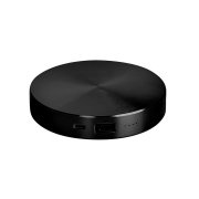 Универсальный аккумулятор "UFO" (6000mAh) в подарочной коробке, черный,8,6х1,5 см,металл Черный