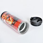 Термокружка IDEA под полиграфическую вставку, 420 мл, нержавеющая сталь/пластик прозрачный арт. 20613 Термокружка IDEA под полиграфическую вставку, 420 мл, нержавеющая сталь/пластик прозрачный арт. 20613