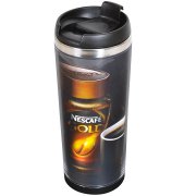 Термокружка IDEA под полиграфическую вставку, 420 мл, нержавеющая сталь/пластик прозрачный арт. 20613 Термокружка IDEA под полиграфическую вставку, 420 мл, нержавеющая сталь/пластик прозрачный арт. 20613