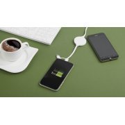 Кабель "Energy" с функцией беспроводного зарядного устройства белый