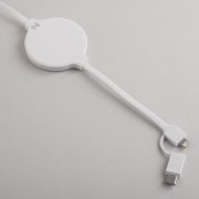 Кабель "Energy" с функцией беспроводного зарядного устройства белый