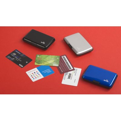Футляр "Trust" для банковских карт и визиток с RFID - защитой синий