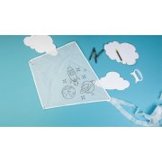 Воздушный змей-раскраска "Rainbow" белый